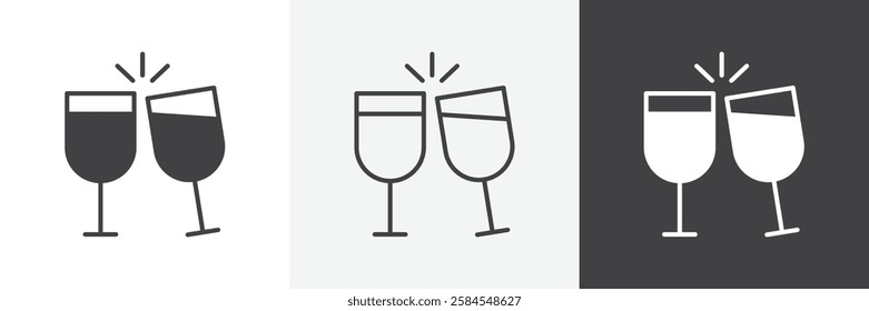 Glass-cheers icons graphics pack vectors.