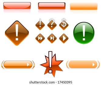 Glassed web buttons