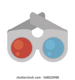 glasses 3d cinema accessory vector illustration eps 10