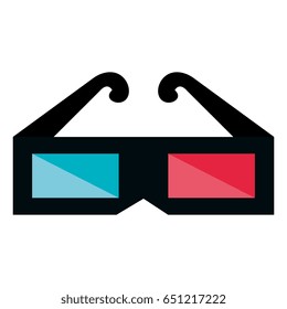 glasses 3d cinema icon