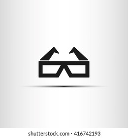 Glasses 3D icon vector