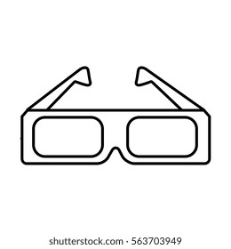 glasses 3d isolated icon