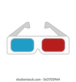 glasses 3d isolated icon