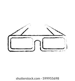 glasses 3d isolated icon
