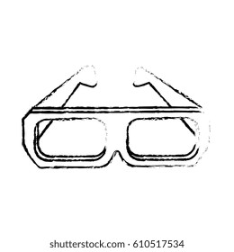 glasses 3d isolated icon