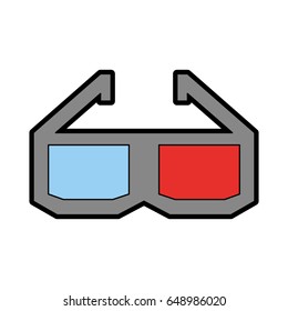 glasses 3d isolated icon
