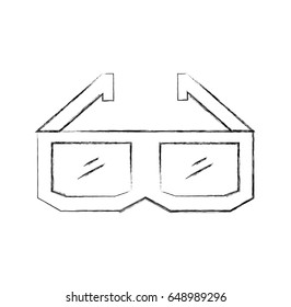 glasses 3d isolated icon