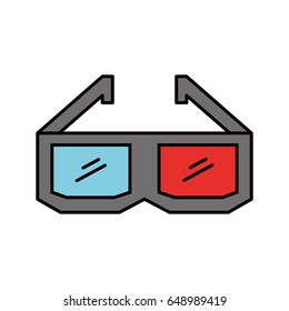 glasses 3d isolated icon