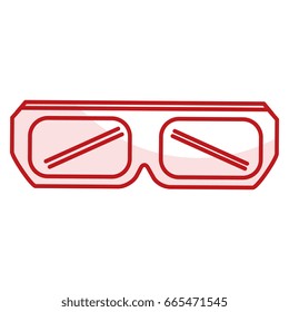glasses 3d isolated icon