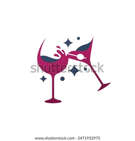 glasses abstract logo modern style 
