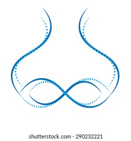 Glasses Abstract vector logo design template.