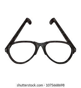 Glasses accesory isolated scribble