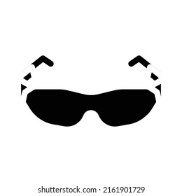 glasses accessory glyph icon vector. glasses accessory sign. isolated contour symbol black illustration