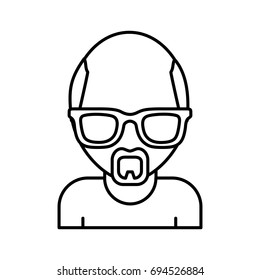 glasses accessory icon, man icon.
