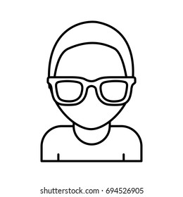 glasses accessory icon, man icon.