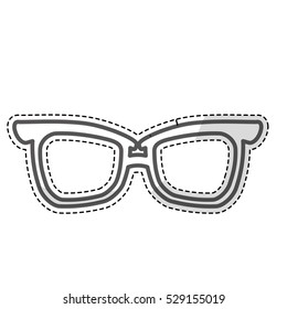glasses accessory icon over white background. hipster style design. vector illustration
