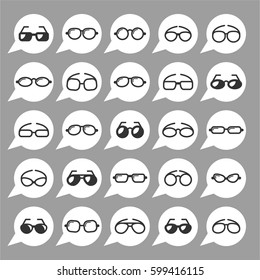 Glasses accessory icon stock vector illustration. Flat design.
