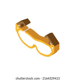 vector de icono isométrico accesorio de gafas. señal de accesorio de gafas. ilustración de símbolo aislado