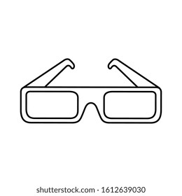 glasses accessory of nineties line style icon vector illustration design