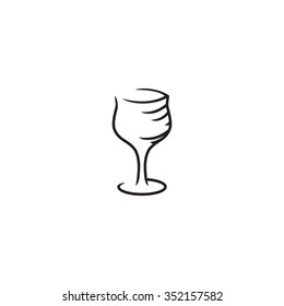 Glasses For Alcoholic Drinks Symbol Vector 