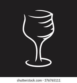 Glasses For Alcoholic Drinks Symbol Vector