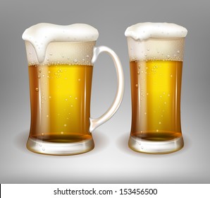 glasses with beer