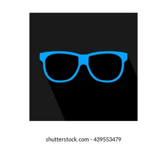 glasses black background optic image vector icon logo 