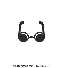 Glasses black silhouette Icon vector sign isolated for graphic and web design. Glasses symbol template color editable on white background