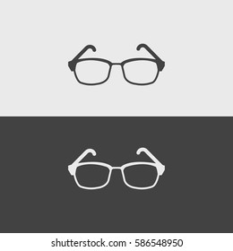 Glasses black and white icons.illustration isolated vector sign symbol