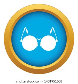 Glasses for blind icon blue vector isolated on white background for any design