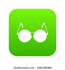 Glasses for blind icon digital green for any design isolated on white vector illustration