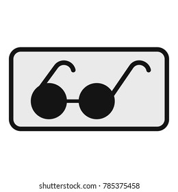 Glasses for the blind icon. Flat illustration of glasses for the blind vector icon for web.