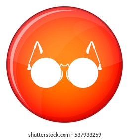 Glasses for blind icon in red circle isolated on white background vector illustration