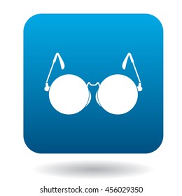 Glasses for blind icon in simple style on a white background