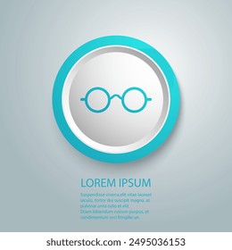 Glasses blue icon vector illustration