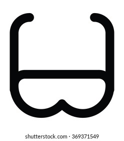 Glasses Bold Line Vector Icon