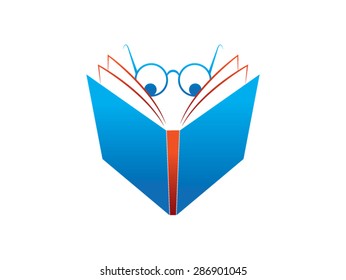 Glasses and books logo