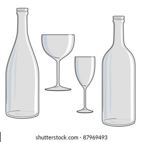 glasses   bottles
