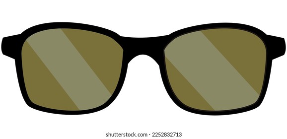 gafas con ilustración vectorial de gafas marrones