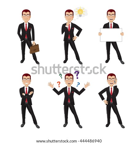 Glasses Businessman Character