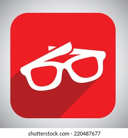 glasses button  graphic design , vector illustration