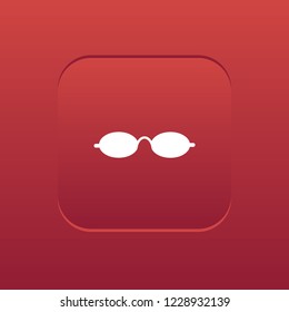 Glasses button, web design element