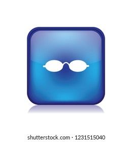 Glasses button, web design element