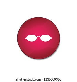 Glasses button, web design element