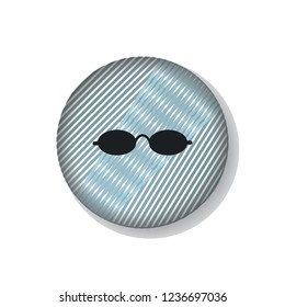 Glasses button, web design element