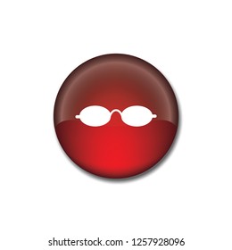 Glasses button, web design element