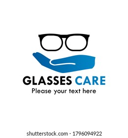 Glasses care logo template illustration, Emblem, Concept Design, Creative Symbol, Icon