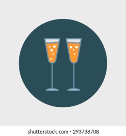 glasses of champagne