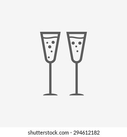 glasses of champagne