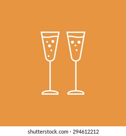 glasses of champagne